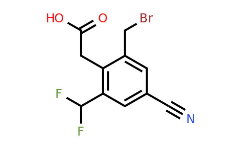 1805945-54-3 | 2-Bromomethyl-4-cyano-6-(difluoromethyl)phenylacetic acid