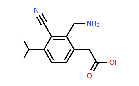 1805959-15-2 | 2-Aminomethyl-3-cyano-4-(difluoromethyl)phenylacetic acid