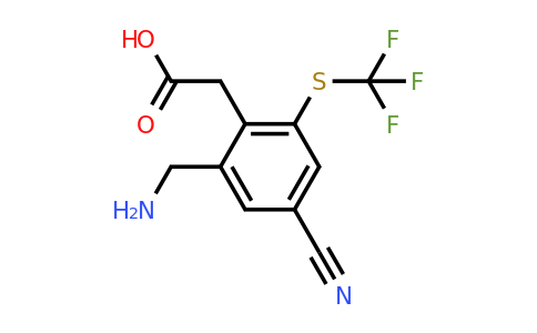 1805963-42-1 | 2-Aminomethyl-4-cyano-6-(trifluoromethylthio)phenylacetic acid