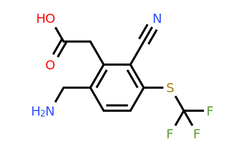 1805963-49-8 | 6-Aminomethyl-2-cyano-3-(trifluoromethylthio)phenylacetic acid