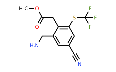 1805964-08-2 | Methyl 2-aminomethyl-4-cyano-6-(trifluoromethylthio)phenylacetate