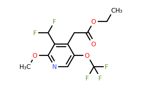 Ethyl 3-(difluoromethyl)-2-methoxy-5-(trifluoromethoxy)pyridine-4-acetate
