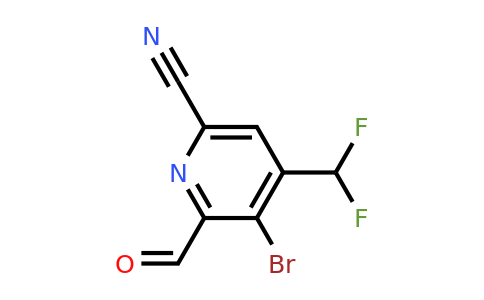 3-Bromo-6-cyano-4-(difluoromethyl)pyridine-2-carboxaldehyde
