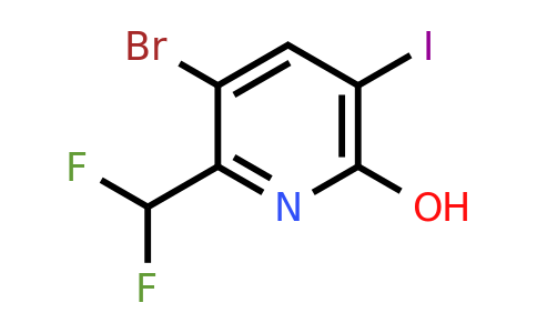 3-Bromo-2-(difluoromethyl)-6-hydroxy-5-iodopyridine