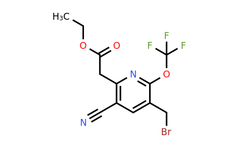 1806073-53-9 | Ethyl 3-(bromomethyl)-5-cyano-2-(trifluoromethoxy)pyridine-6-acetate