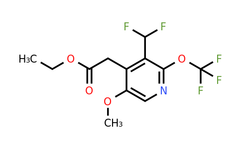 Ethyl 3-(difluoromethyl)-5-methoxy-2-(trifluoromethoxy)pyridine-4-acetate