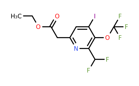 1806173-53-4 | Ethyl 2-(difluoromethyl)-4-iodo-3-(trifluoromethoxy)pyridine-6-acetate