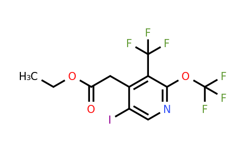Ethyl 5-iodo-2-(trifluoromethoxy)-3-(trifluoromethyl)pyridine-4-acetate