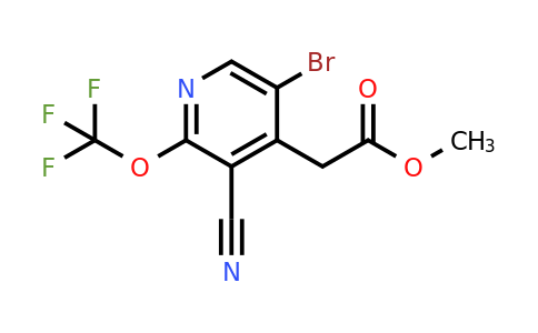 Methyl 5-bromo-3-cyano-2-(trifluoromethoxy)pyridine-4-acetate