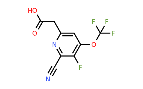 2-Cyano-3-fluoro-4-(trifluoromethoxy)pyridine-6-acetic acid