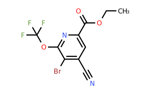 Ethyl 3-bromo-4-cyano-2-(trifluoromethoxy)pyridine-6-carboxylate