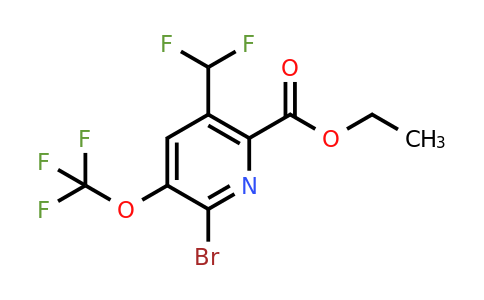 1806240-34-5 | Ethyl 2-bromo-5-(difluoromethyl)-3-(trifluoromethoxy)pyridine-6-carboxylate
