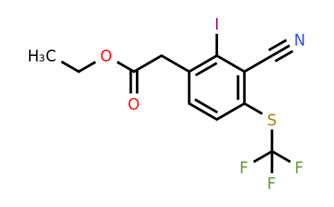 1806271-43-1 | Ethyl 3-cyano-2-iodo-4-(trifluoromethylthio)phenylacetate