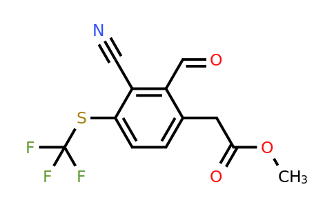 1806271-45-3 | Methyl 3-cyano-2-formyl-4-(trifluoromethylthio)phenylacetate