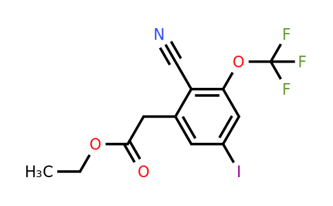 1806272-53-6 | Ethyl 2-cyano-5-iodo-3-(trifluoromethoxy)phenylacetate