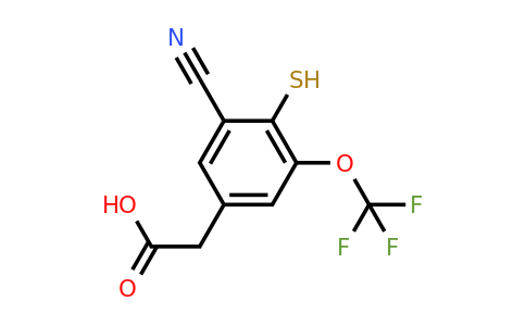 1806273-44-8 | 3-Cyano-4-mercapto-5-(trifluoromethoxy)phenylacetic acid