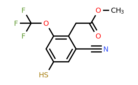 1806273-71-1 | Methyl 2-cyano-4-mercapto-6-(trifluoromethoxy)phenylacetate