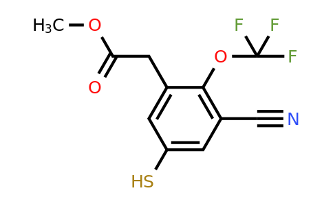1806273-78-8 | Methyl 3-cyano-5-mercapto-2-(trifluoromethoxy)phenylacetate