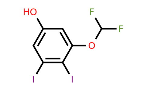 1806274-07-6 | 3-Difluoromethoxy-4,5-diiodophenol