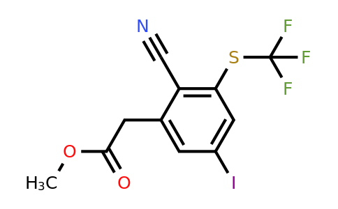 1806274-15-6 | Methyl 2-cyano-5-iodo-3-(trifluoromethylthio)phenylacetate