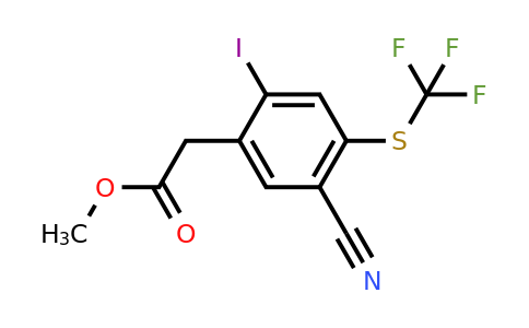 1806274-25-8 | Methyl 5-cyano-2-iodo-4-(trifluoromethylthio)phenylacetate