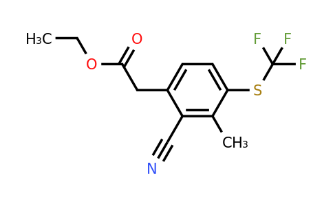 1806275-93-3 | Ethyl 2-cyano-3-methyl-4-(trifluoromethylthio)phenylacetate