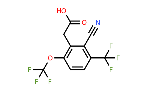 1806278-38-5 | 2-Cyano-6-trifluoromethoxy-3-(trifluoromethyl)phenylacetic acid