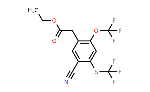 1806278-73-8 | Ethyl 5-cyano-2-trifluoromethoxy-4-(trifluoromethylthio)phenylacetate