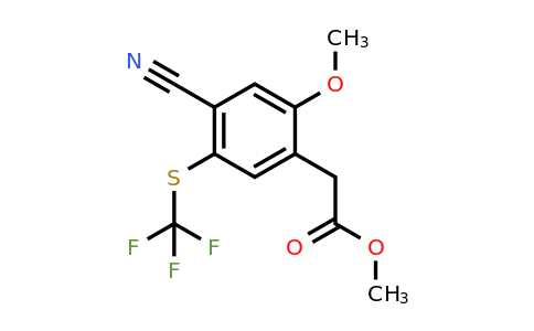 1806279-36-6 | Methyl 4-cyano-2-methoxy-5-(trifluoromethylthio)phenylacetate