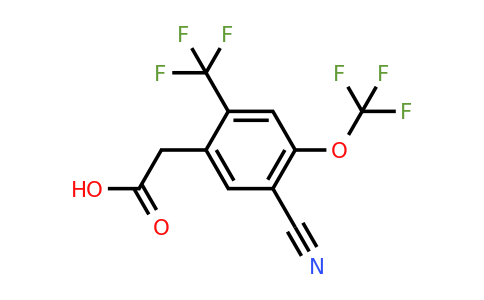 1806279-42-4 | 5-Cyano-4-trifluoromethoxy-2-(trifluoromethyl)phenylacetic acid