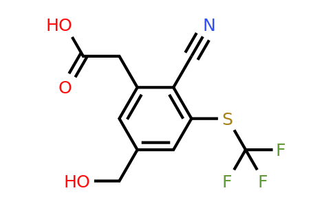 1806280-69-2 | 2-Cyano-5-hydroxymethyl-3-(trifluoromethylthio)phenylacetic acid
