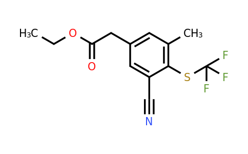 1806282-87-0 | Ethyl 3-cyano-5-methyl-4-(trifluoromethylthio)phenylacetate