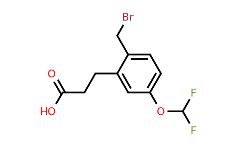 1806286-27-0 | 3-(2-(Bromomethyl)-5-(difluoromethoxy)phenyl)propanoic acid