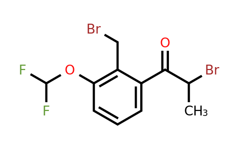 1806286-51-0 | 2-Bromo-1-(2-(bromomethyl)-3-(difluoromethoxy)phenyl)propan-1-one