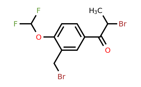 1806286-60-1 | 2-Bromo-1-(3-(bromomethyl)-4-(difluoromethoxy)phenyl)propan-1-one