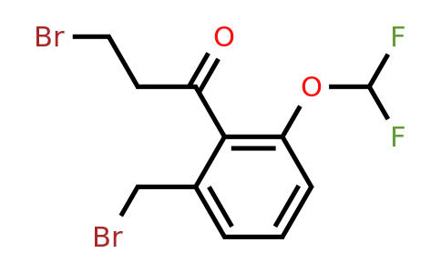 1806286-65-6 | 3-Bromo-1-(2-(bromomethyl)-6-(difluoromethoxy)phenyl)propan-1-one