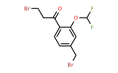 1806286-71-4 | 3-Bromo-1-(4-(bromomethyl)-2-(difluoromethoxy)phenyl)propan-1-one