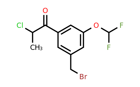 1806286-83-8 | 1-(3-(Bromomethyl)-5-(difluoromethoxy)phenyl)-2-chloropropan-1-one