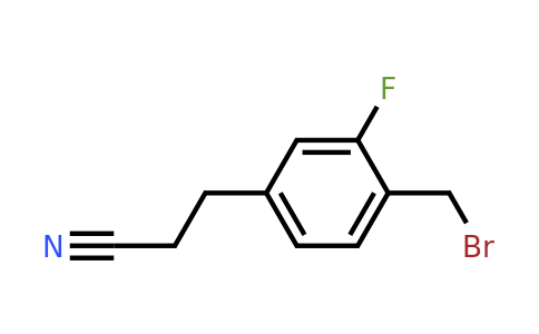 1806287-81-9 | 4-(Bromomethyl)-3-fluorophenylpropanenitrile