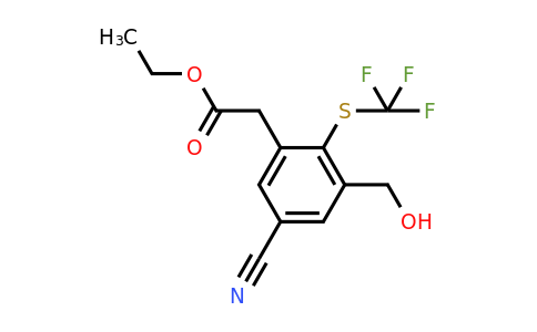Ethyl 5-cyano-3-hydroxymethyl-2-(trifluoromethylthio)phenylacetate