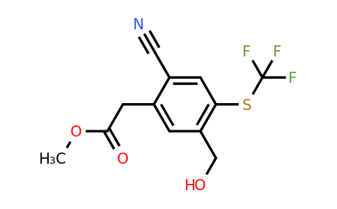1806288-62-9 | Methyl 2-cyano-5-hydroxymethyl-4-(trifluoromethylthio)phenylacetate