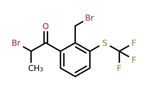 1806290-56-1 | 2-Bromo-1-(2-(bromomethyl)-3-(trifluoromethylthio)phenyl)propan-1-one