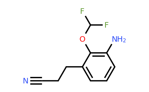 1806295-31-7 | 3-(3-Amino-2-(difluoromethoxy)phenyl)propanenitrile