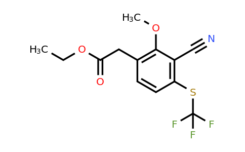 1806297-18-6 | Ethyl 3-cyano-2-methoxy-4-(trifluoromethylthio)phenylacetate