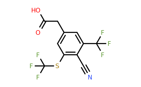 1806297-67-5 | 4-Cyano-3-trifluoromethyl-5-(trifluoromethylthio)phenylacetic acid