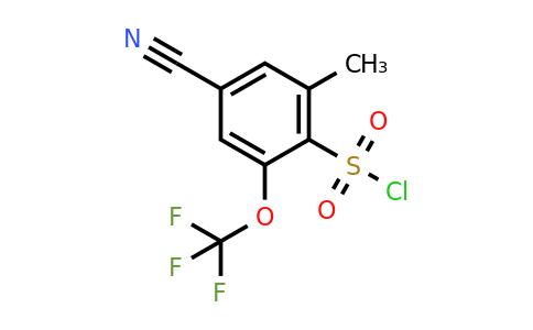 1806298-15-6 | 4-Cyano-2-methyl-6-(trifluoromethoxy)benzenesulfonyl chloride