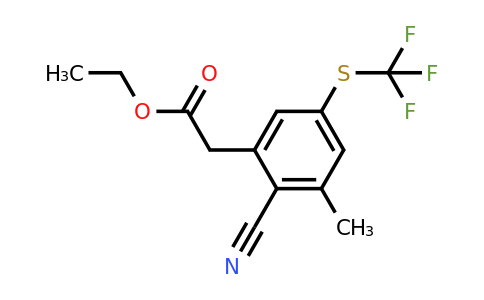1806298-38-3 | Ethyl 2-cyano-3-methyl-5-(trifluoromethylthio)phenylacetate
