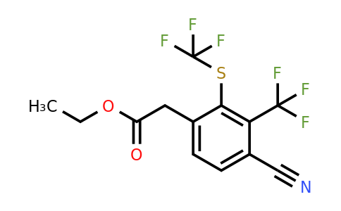 Ethyl 4-cyano-3-trifluoromethyl-2-(trifluoromethylthio)phenylacetate