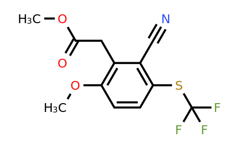 1806310-24-6 | Methyl 2-cyano-6-methoxy-3-(trifluoromethylthio)phenylacetate