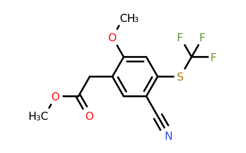 1806310-30-4 | Methyl 5-cyano-2-methoxy-4-(trifluoromethylthio)phenylacetate